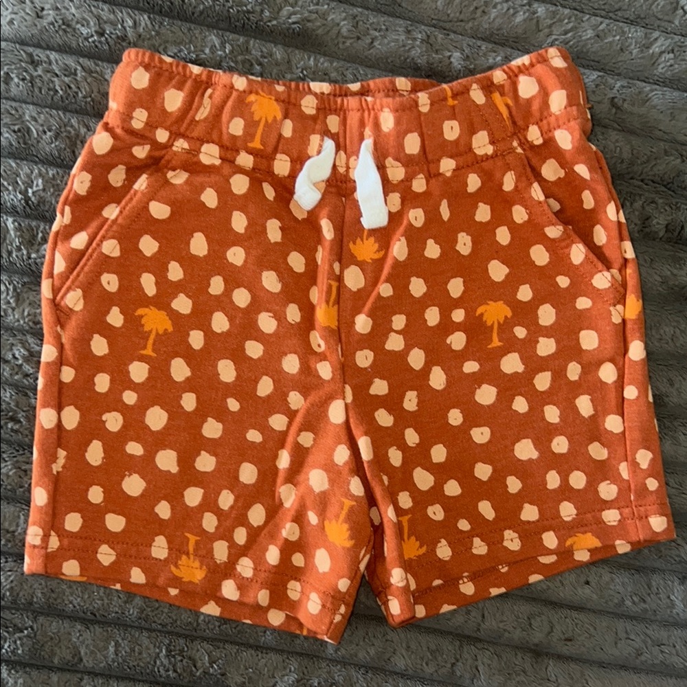Orange Polka Dot Kids Shorts